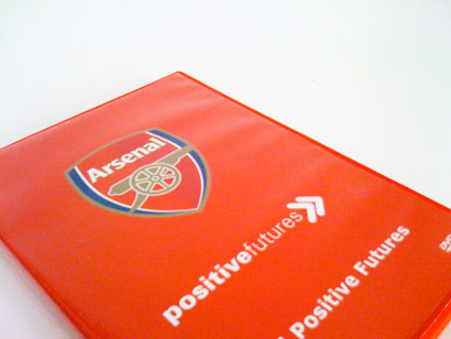 Arsenal FC DVD packaging.