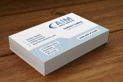 AIM Vehicle Inspections business cards.